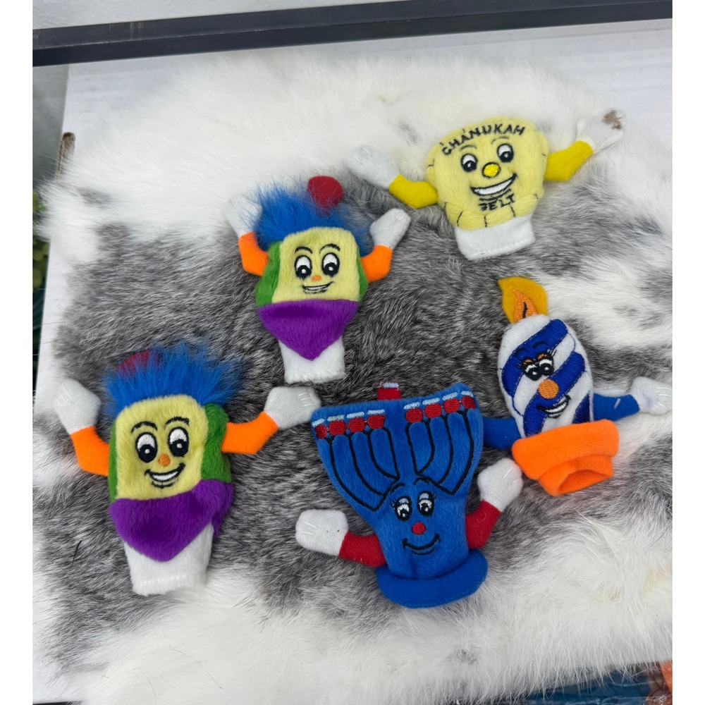 Hanukkah Finger Puppet set- childrens book companion dreidel candle Rite Lite